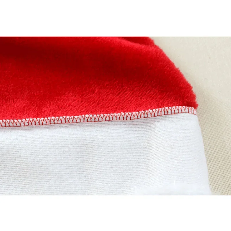 Christmas Santa Claus Red Hats Caps Thicken For Adult And Children Xmas Decor New Year's Gifts Home Party Supplies christmas beanie hat