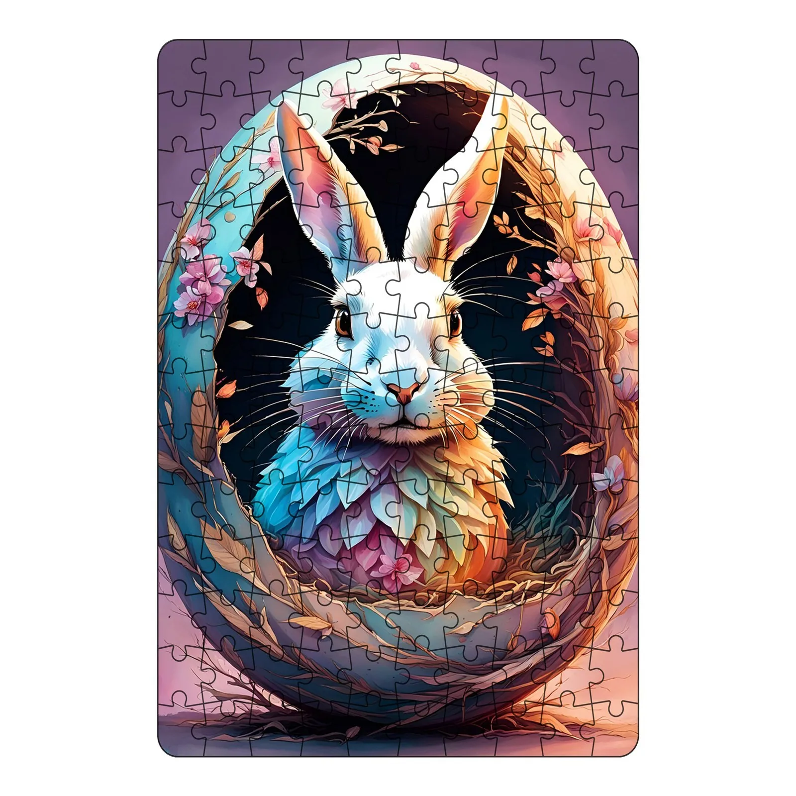 Fairground Easter Puzzle Cute Bunny Photo Puzzle Family Game Home Decoration Hanging Picture Burr