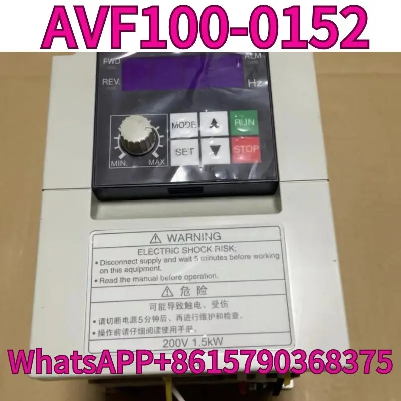 

Used frequency converter AVF100-0152 220V 1.5KW