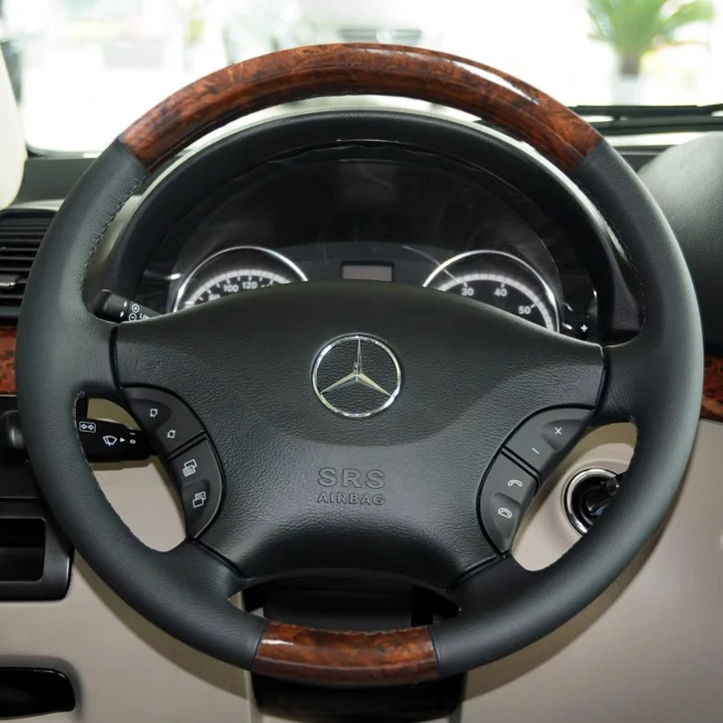 Auto Stuurhoes Trim Duurzaam Hand Naaien Suède Accessoires No-slip Voor