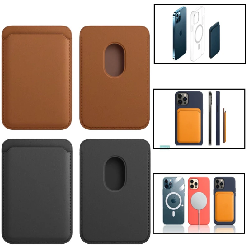 Leather Magnetic Wallet Card Holder Case - Sleek Phone Cover Accessory