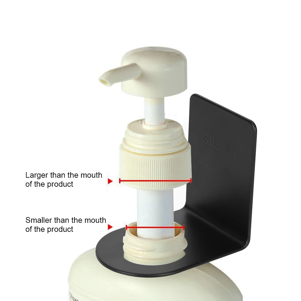 Soap Dispenser Stainless Steel Wall Mounted Pump Bottle Holder Stand Hanger Bathroom Kitchen