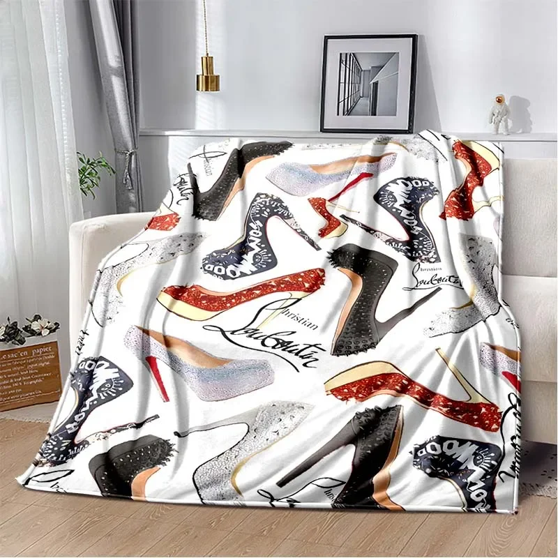 C-Christian Louboutin Flanella Morbida Coperta Calda Coperta Retrò Letto Camera Da Letto Soggiorno Divano Viaggio Picnic Coperta Regalo Di Compleanno