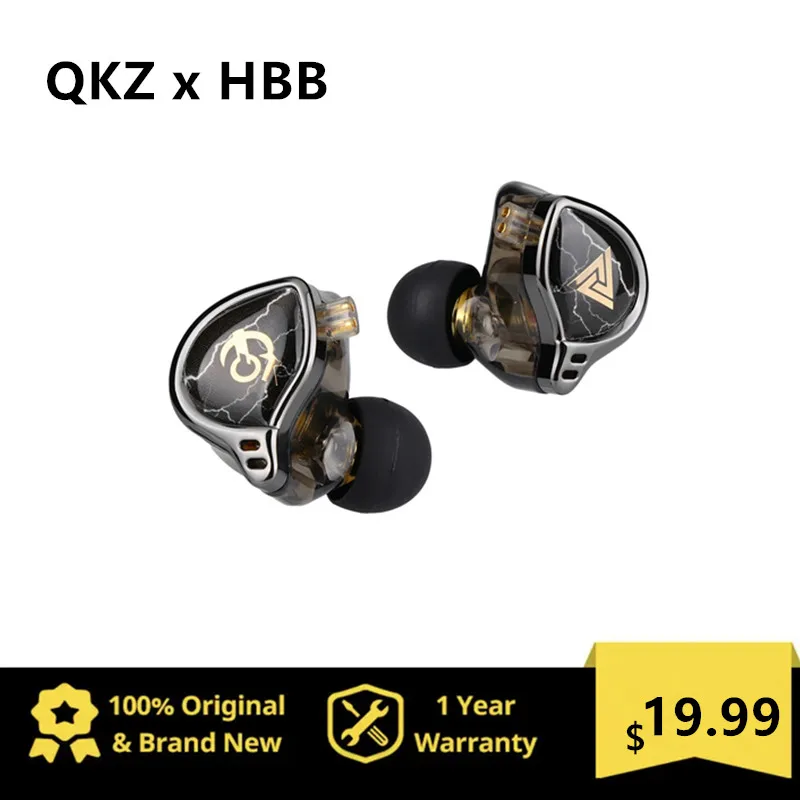 QKZxHBBEarphones1DynamicHIFIBassEarbudsInEarMonitor