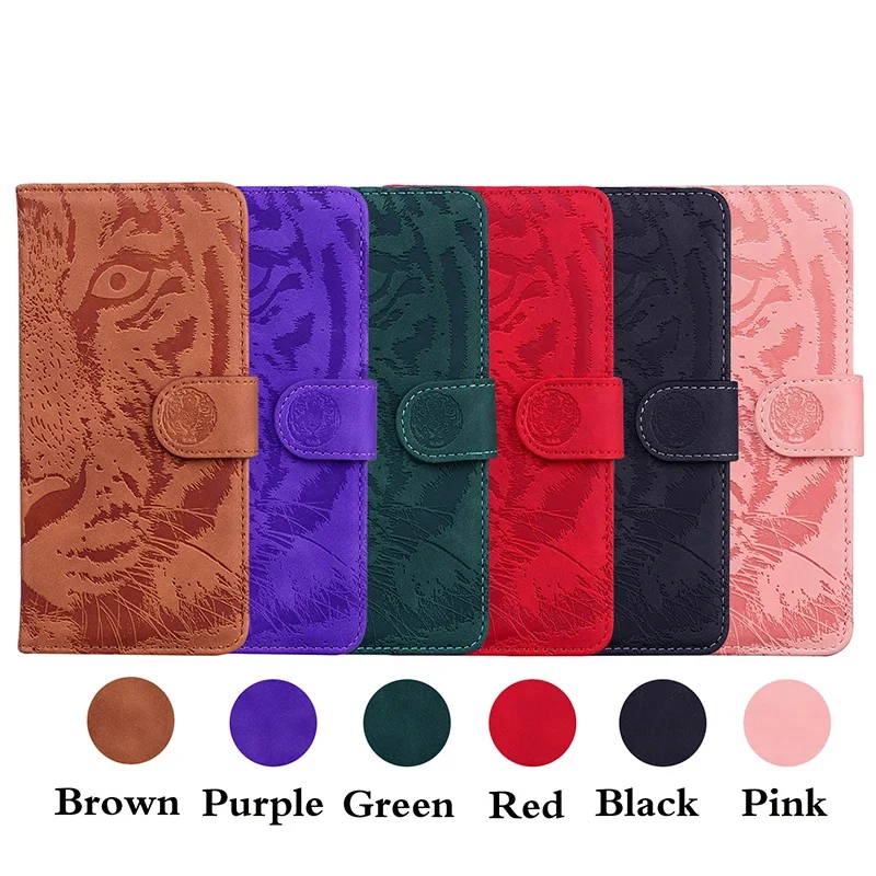 Leather Stand Flip Wallet Case - Universal Smartphone Cover