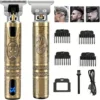 Electric Hair Clipper With LCD Display Oil Head Hair Cutting Machine Hair Beard Trimmer Rechargeable USB Shaver For Men Father 1