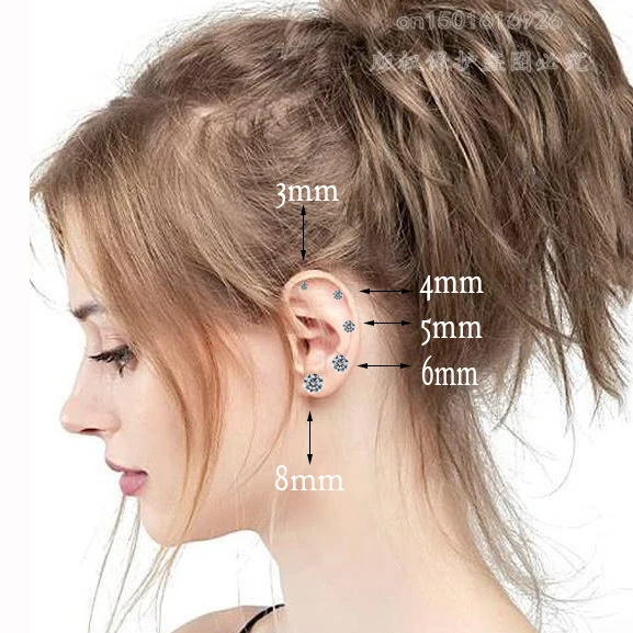 Stud Earrings Crystal Earrings Fashion Earrings Colorful Earrings Stainless Steel Earrings Metallic Color Earrings Metal Earrings Artificial Crystal Earrings Cubic Zirconia Earrings Crystal Zircon Earrings 4 Color Top Unisex Women Men Round