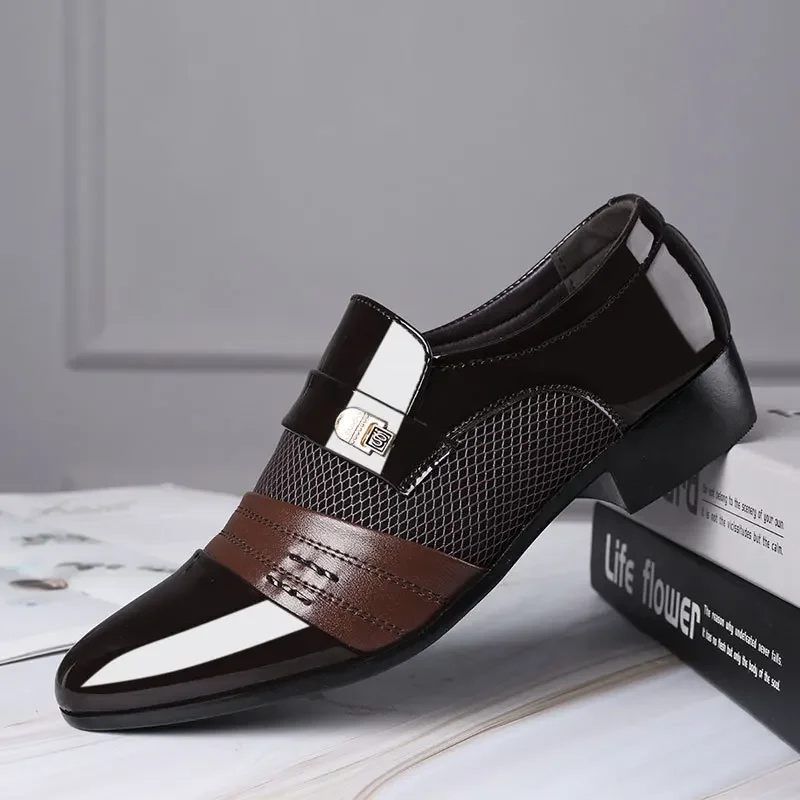 Leather Shoes for Men Classic Business Dress Men Shoes Fashion Party Office Formal Oxfords New Loafers Zapatos De Cuero