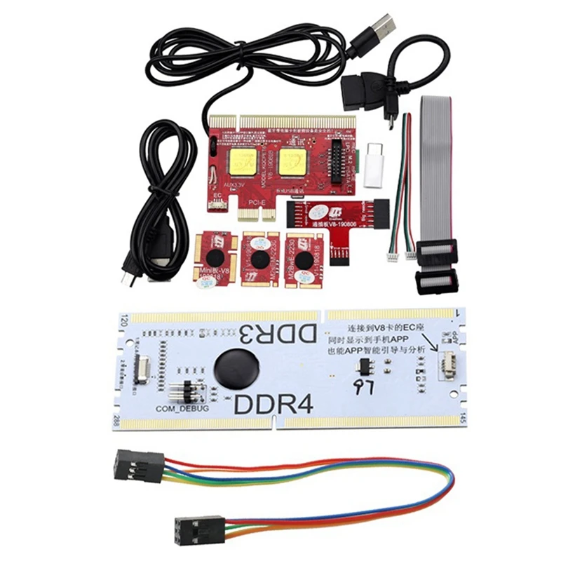 

V8 Computers Mobile Phone Bluetooth Smart Diagnostic Card PCI/PCIE/LPC/Minipci-E/EC USB Tester