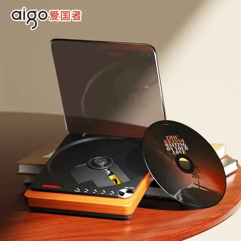 

Мини-проигрыватель aigo для cd-дисков, домашний портативный мини-проигрыватель с Bluetooth, в ретро стиле