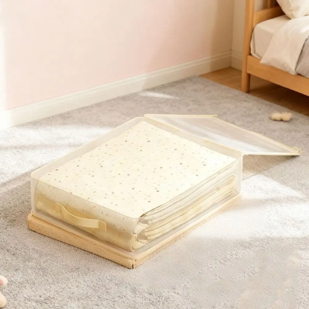 2Pcs PVC Clothes Quilt Storage Bag Transparent Large Capacity Blanket Sorting Bags with Handle Space Saving