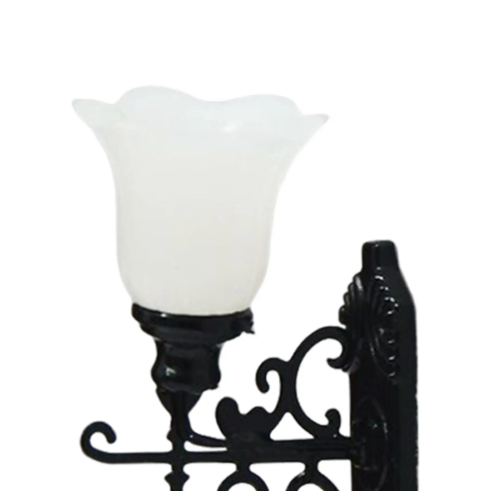 5 Pieces Dollhouse Decoration Mini Miniature Street Light Model Sconce for Garden Yard