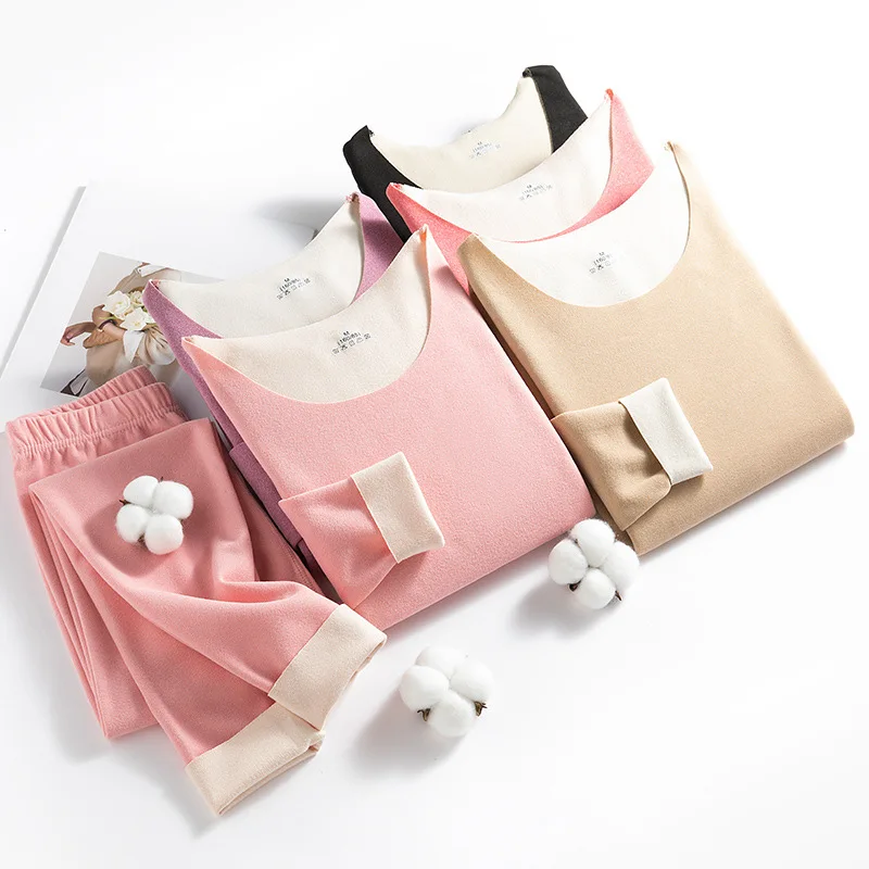 Thermal Velvet Underwear Sets for Women and Men