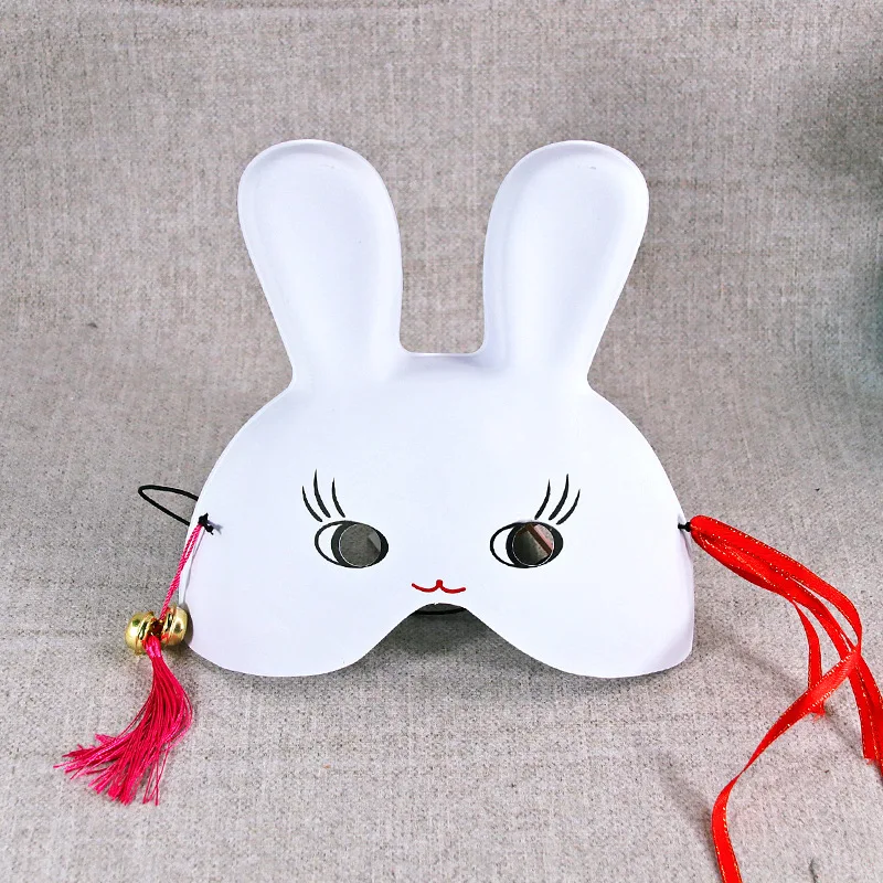 Anime Bunny Cosplay Mask Plastic Cartoon Masques Half Face Cover Cute ...