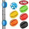 6PCS 5 HoleSilicone Fishing Rod Holder Ball Straps Lightweight Fishing Tackle Ties Organizer Storage Racks Fishing Accessories 4