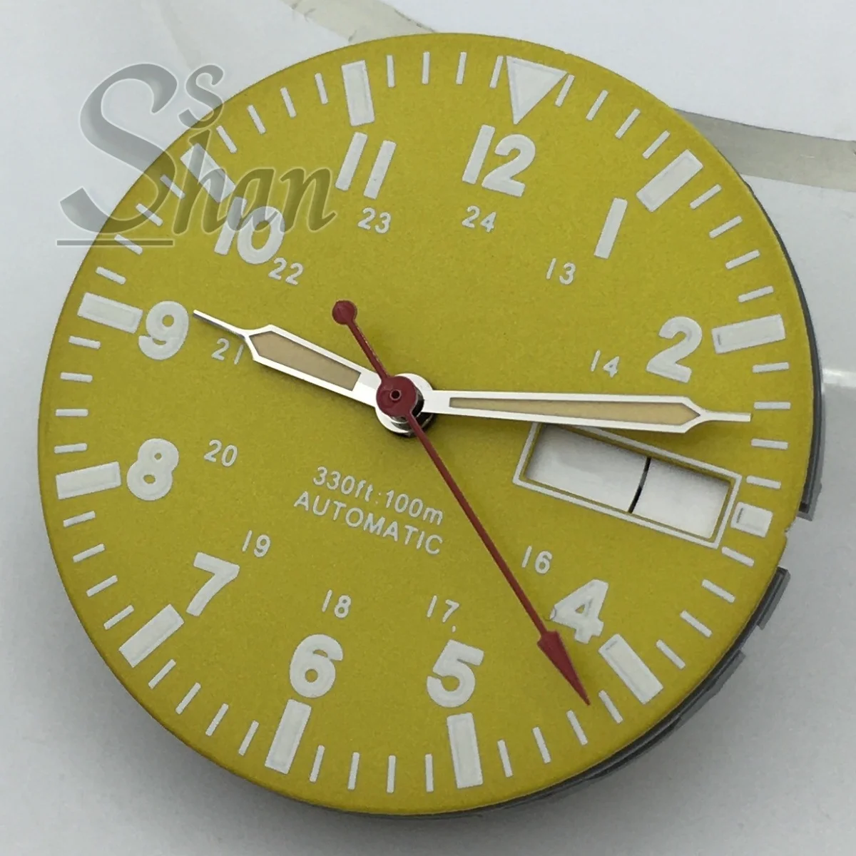 Green Luminous Dial with Weekly Date Window for Replacement Parts – 29mm