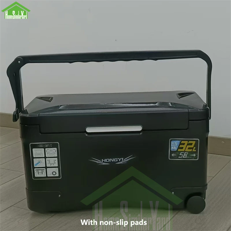 32L Camping Cooler Box Picnic Fishing Large Portable Keep Cold Box Food Storage Shrimp Insulation Self-Driving Truck