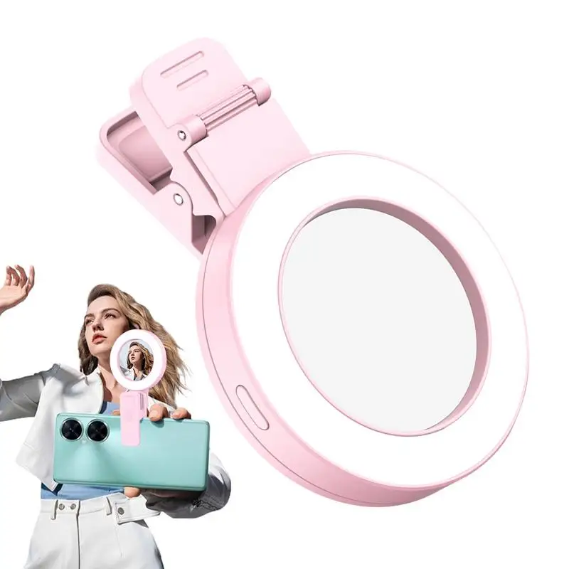 

Селфи-штатив для телефона, вращающийся на 180 градусов зажим на кольце, портативный селфи-штатив с зеркалом для селфи для видеоконференций