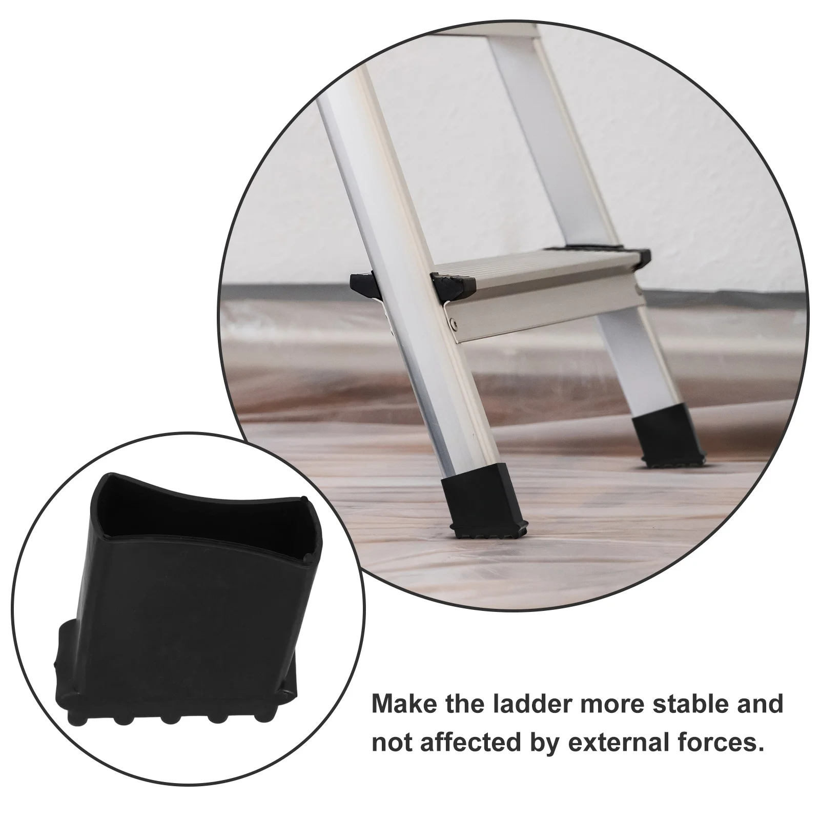 4Pcs Anti Slip Ladder Feet Covers Rubber Pads Step Ladder Accessories Folding Protectors Herringbone Foot Mats ladder feet covers