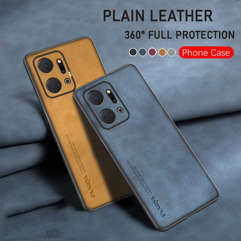 HAOYE Cover per Huawei Honor X7a, Flip Cover Custodia in Pelle