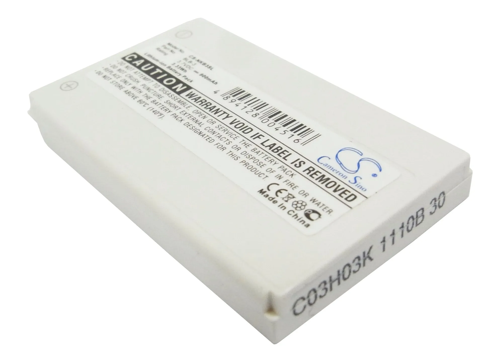 900Mah Blb-3 Batteria Per Nokia 8260 8265 6365 6385 8290 6370 6340 6360 6340I 8855