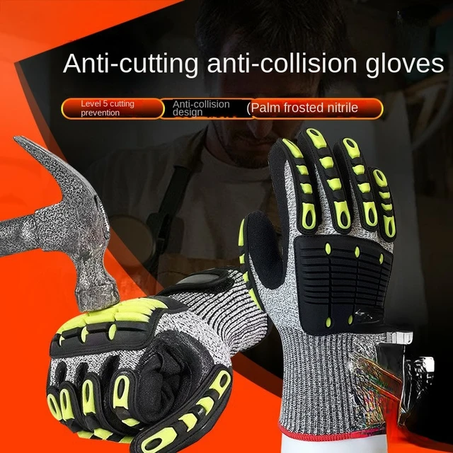 Cut Resistant Gloves Anti Shock Absorbing Mechanics Impact Resistant Safety  Work Gloves Anti Vibration Oil-proof Gloves - AliExpress