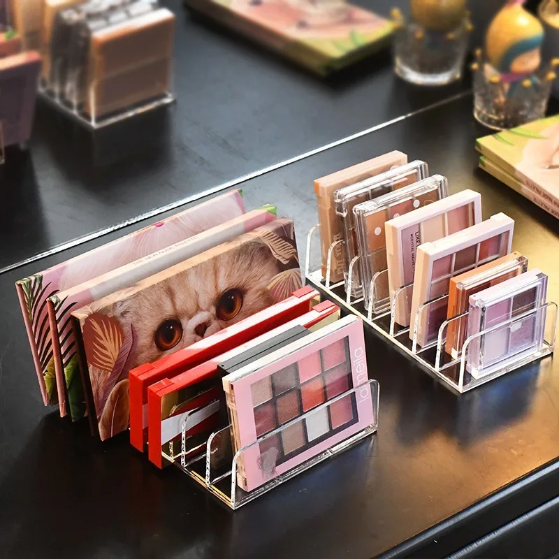 Eye shadow tray storage rack Transparent powder box Desktop drawer Compartment color cosmetics shelf 2