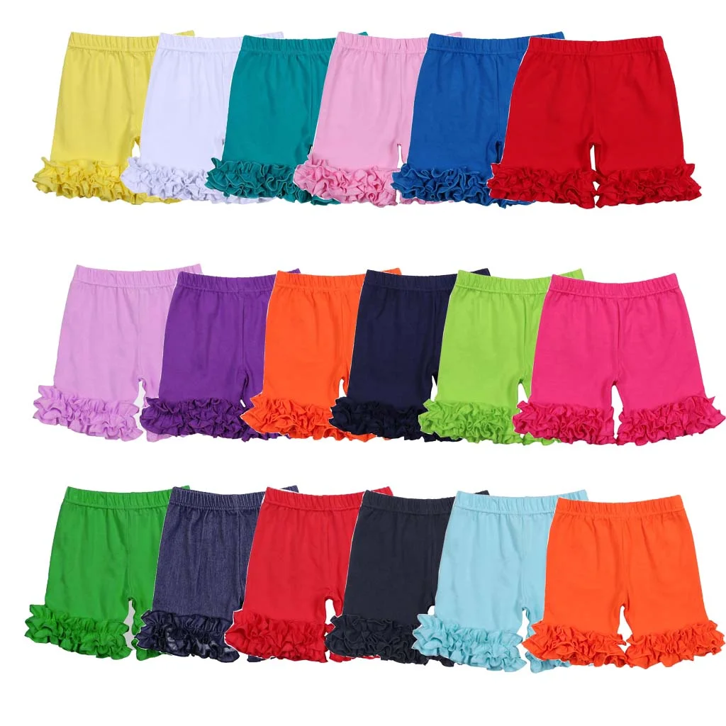 MUDBALA Toddler Kids Clothing Girls Bottoms Cotton Short Blank Icing