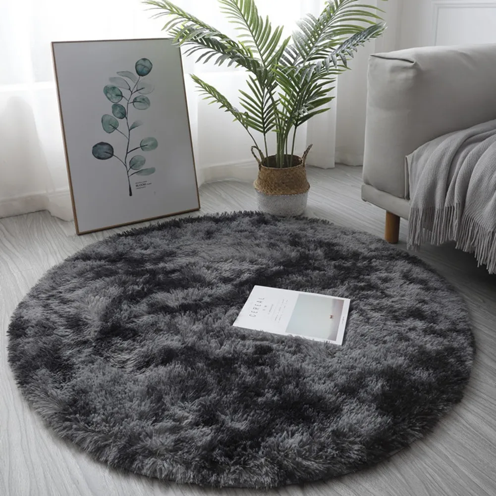 Kreis Runde Shaggy Teppich Wohnzimmer Schlafzimmer Teppich Boden Matte Anti-Skid Weichen Boden Matte Kinder Mädchen Zimmer wohnkultur – Detail 7