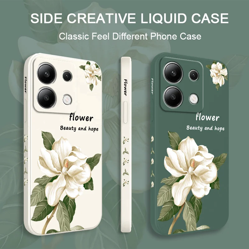 Magnolia Blossom Liquid Silicone Phone Case