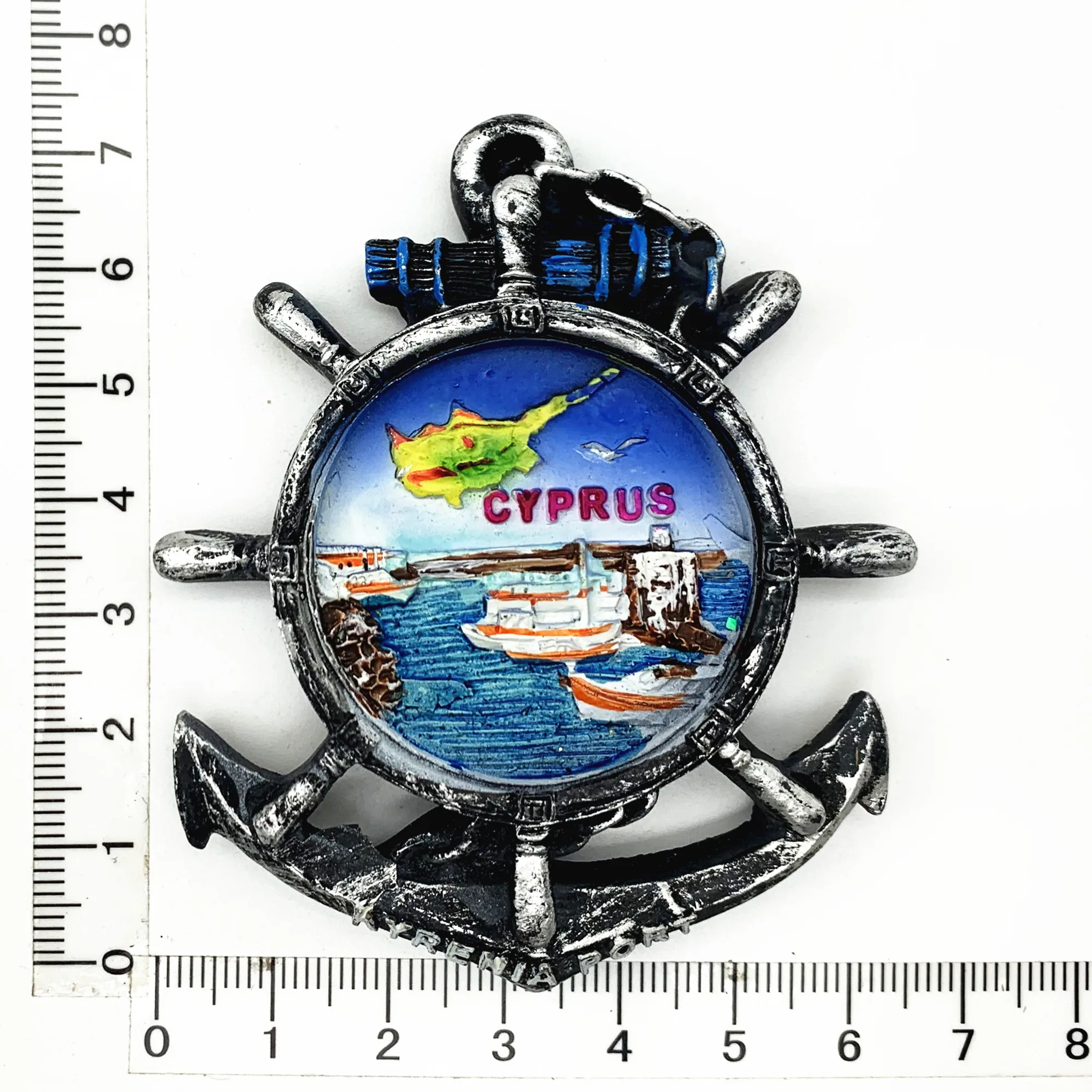 Magnete Frigorifero 3D Paphos (Cipro) – Souvenir Da Viaggio In Poliresina – Decorazione Casa E Cucina – Regalo Ricordo Da Cipro - 3