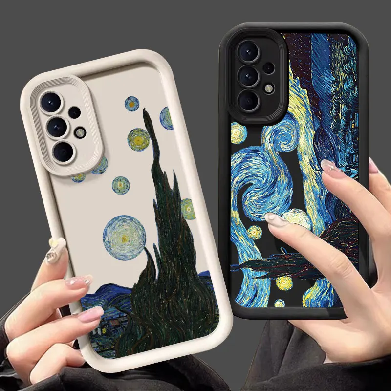 Van Gogh Starry Night Sunflower Art Phone Case