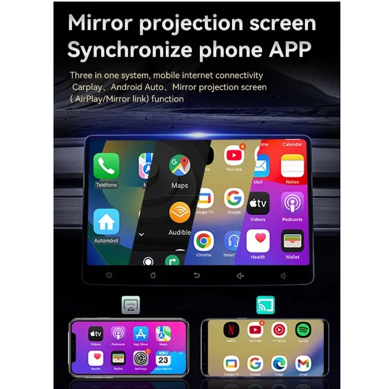 Universal 3-in-1 Wireless CarPlay & Android Auto Adapter with MirrorLink, Bluetooth, and WiFi Connectivity
