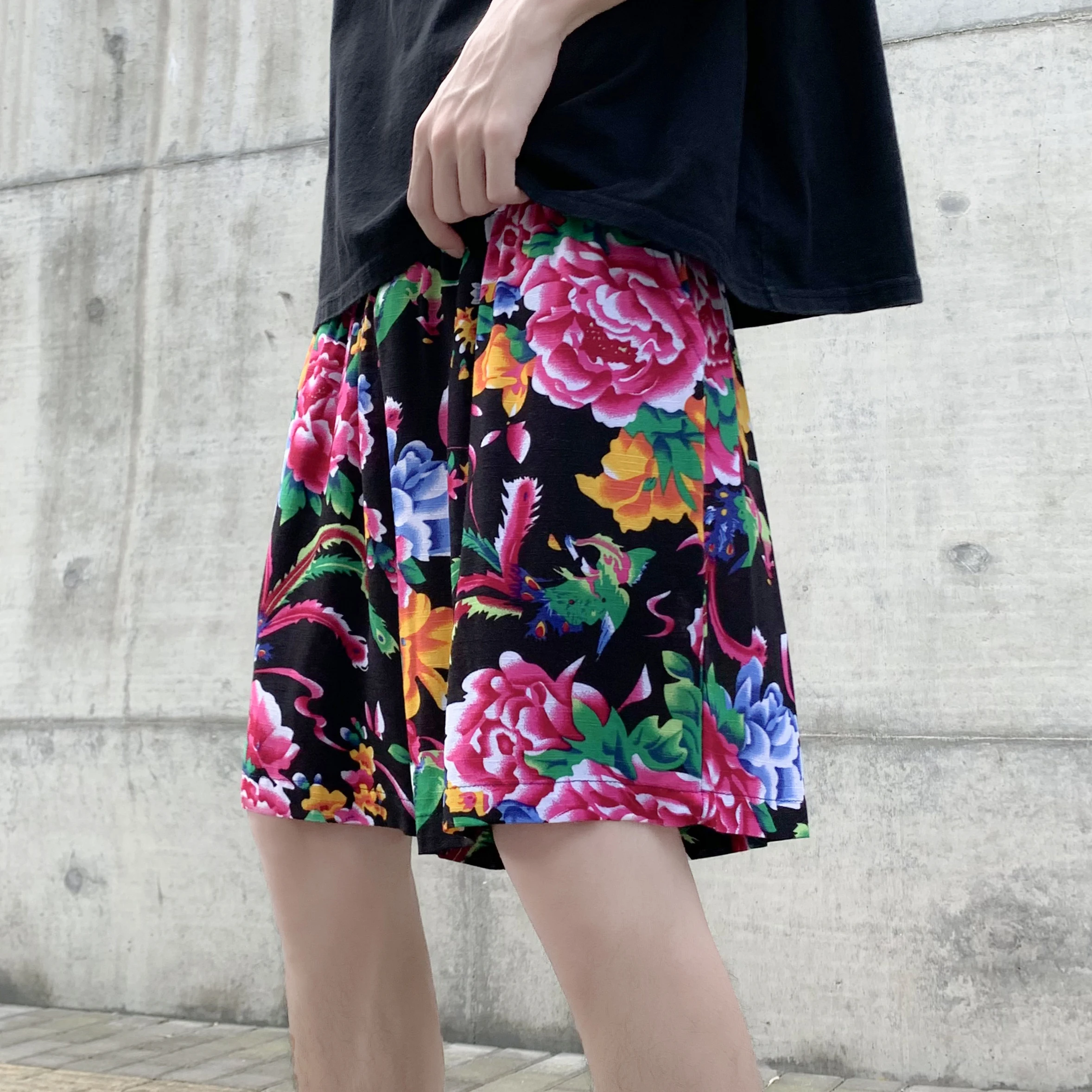 

Шорты мужские хлопковые с цветочным принтом, роскошная одежда в Корейском стиле, Короткие баскетбольные штаны, рабочая одежда, 5XL, 2023, на лето