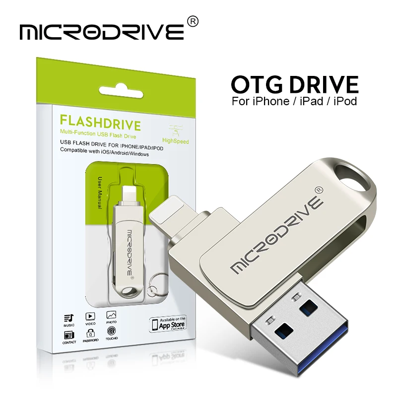 Usb 3.0 Flash Drive For Iphone With 2 In 1 Usb-a To Lightning Interface Usb3.0 Pendrive For Iphone7/8/9/11/12/13 / Ipad Usb Flash Drives -