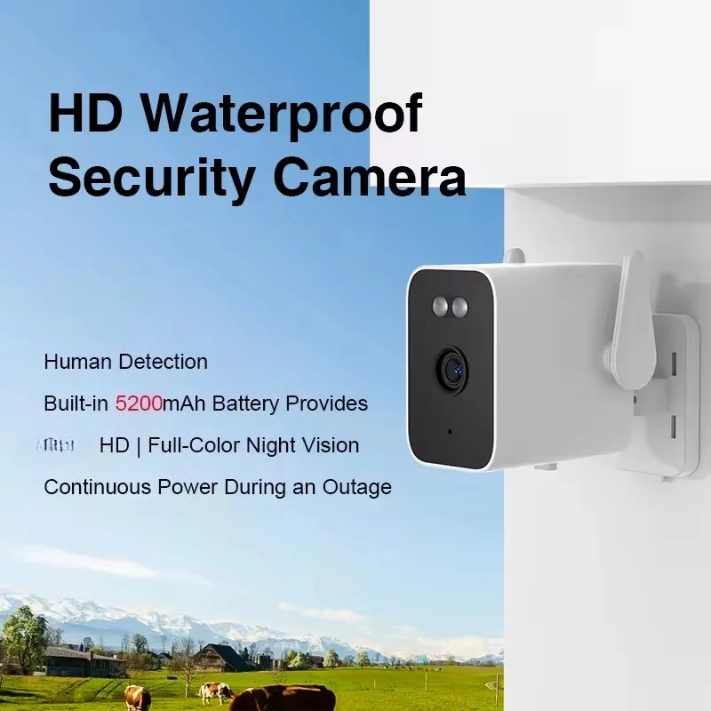 OKAM PRO IP Security Camera HD 5MP WiFi CCTV 5200 Battery Colour Night Vision Outdoor Waterproof Smart Camera Two-way Intercom 3