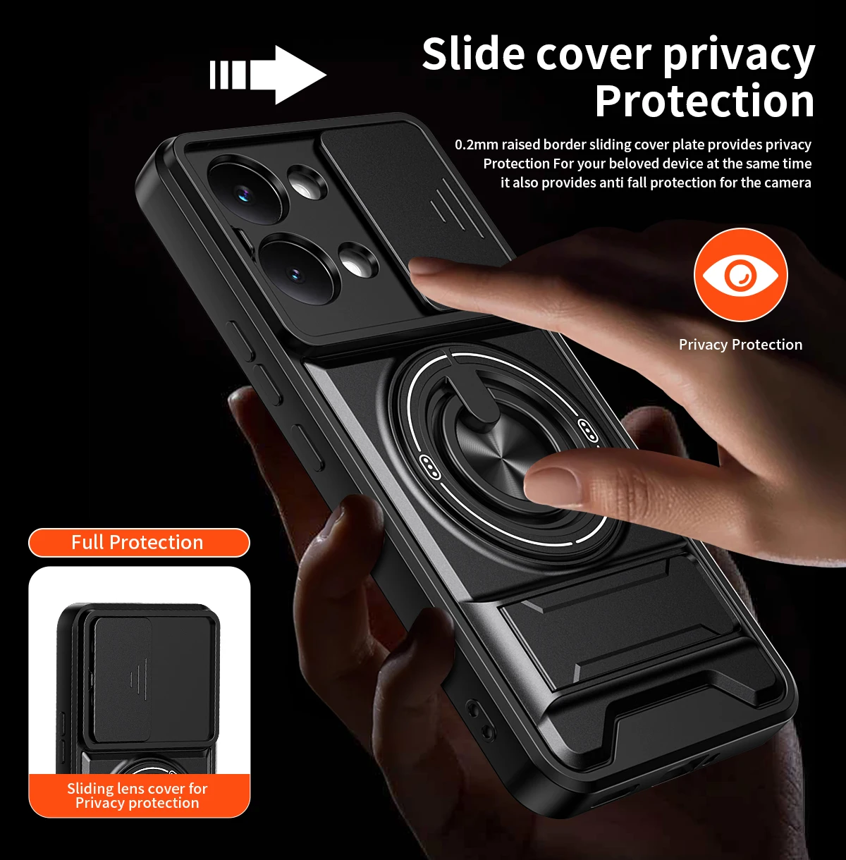Shockproof Slide Lens Armor Cover Case