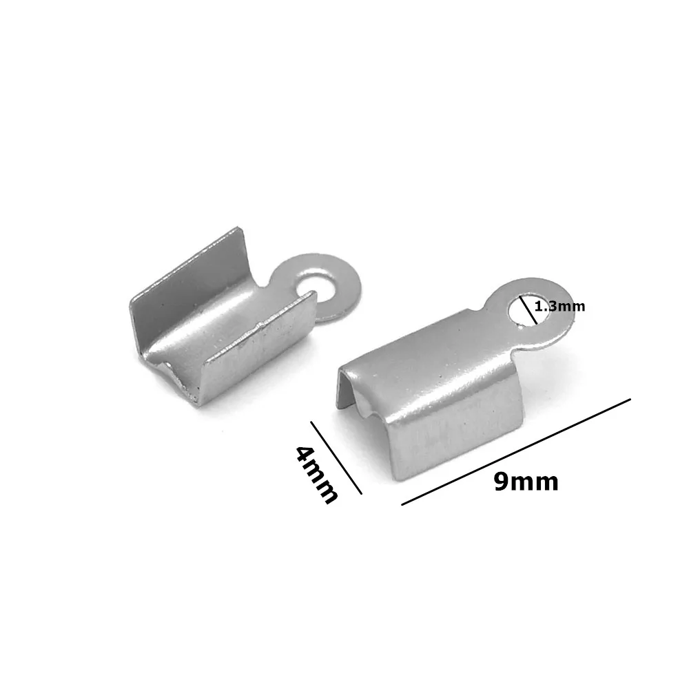 200 Terminali Pieghevoli Per Cordino In Pelle Oro 5x12 Mm - Fermagli Per Gioielli Fai Da Te, Bracciali, Collane