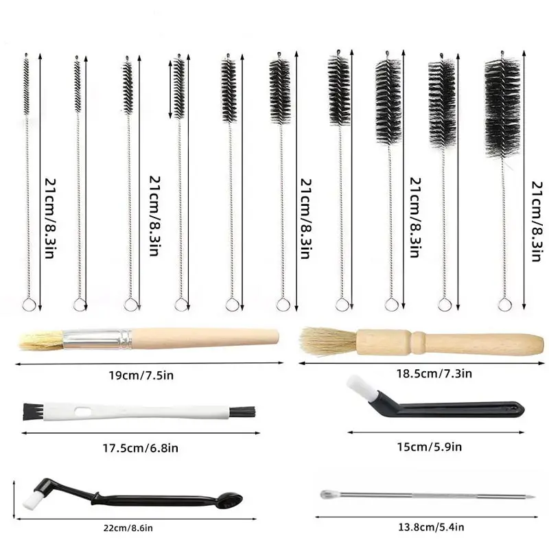 1 Set Coffee Machine Cleaning Brush Espresso Brush Kit Wooden Coffee Grinder Machine Duster Set