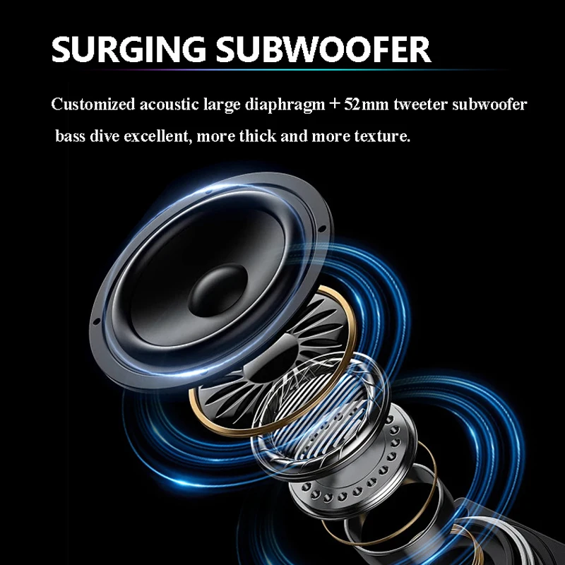 Mini Portable FM Radio Dual Alarm Clock LED Display Radios Receiver RGB Light Bluetooth Subwoofer TF Card USB MP3 Music Player