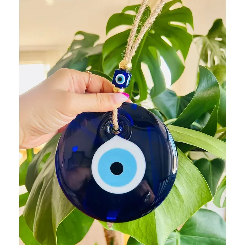 Handmade Evil Eye Wall Hanging Charm Home Decor Gift Creative Home Protection Turkish Evil Eye Wall Decoration Good Luck Amulet