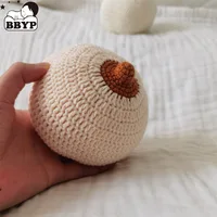 1pc Baby Teether Music Rattles for Kids Handmade Crochet Rattle Toy Breastfeeding Model Babies Gift Children's Toy 1