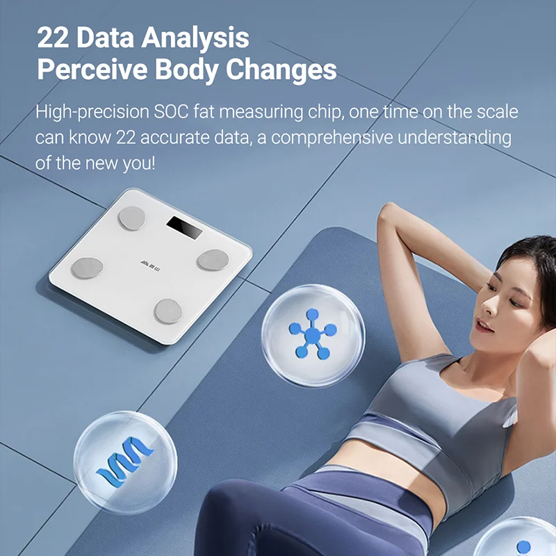 Smart Digital Bathroom Weighing Scale with Body Fat and Water Weight for People Bluetooth BMI Electronic Body Analyzer