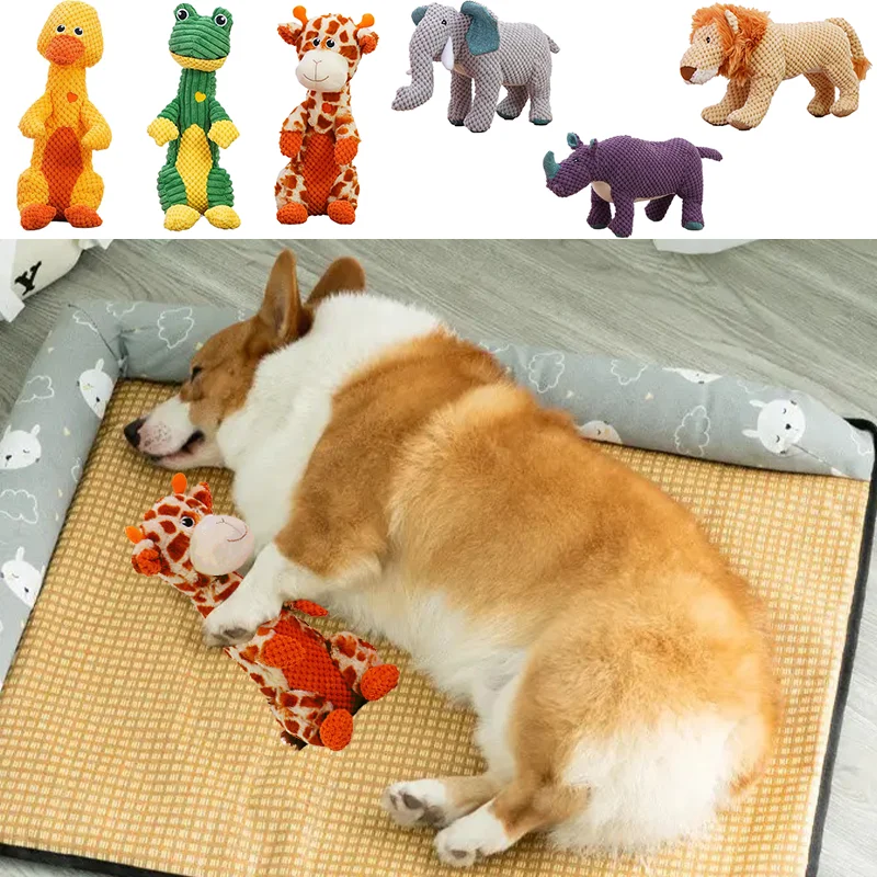 

Pet Dog Squeaky Toy Puppy Sound Toy Dog Plush Big Chew Toys Animal Toy Dog Traning Interactive Toy For Meduim Large Dog Supplies