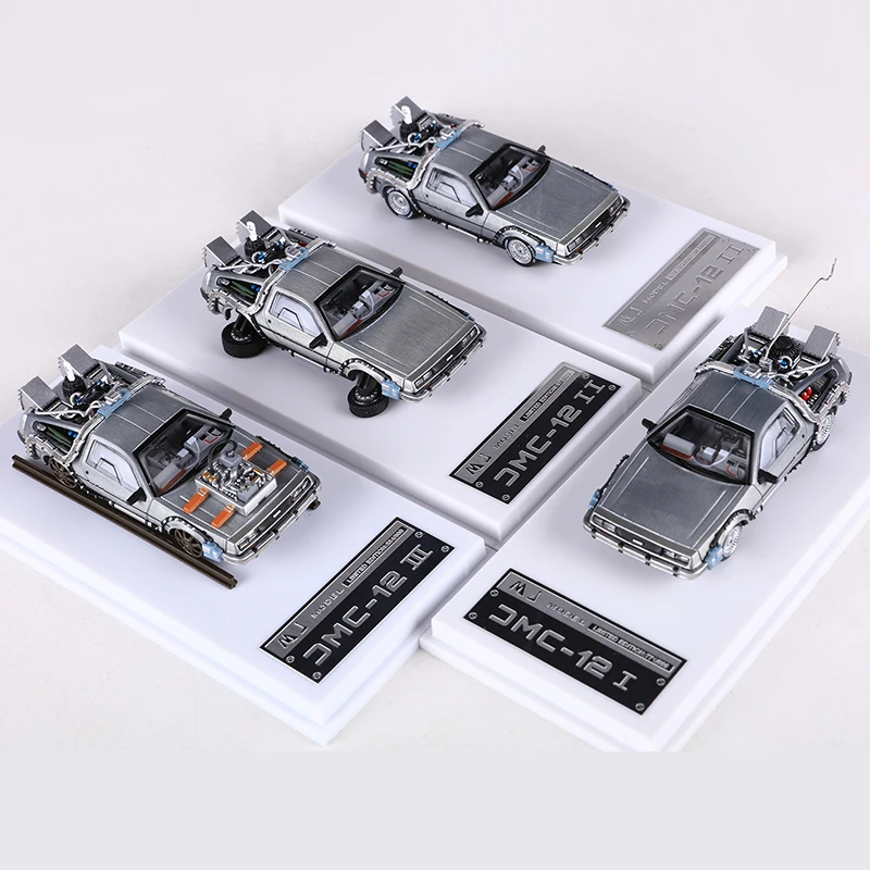 MJ 1:64 DeLorean DMC I II III  Back To The Future Time Machine Mr.Fusion Diecast Toy Vehicle Car Model 6