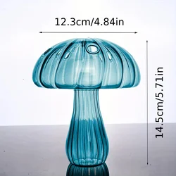 Colorful Glass Mushroom Vase - Nordic Indoor Decor for Flowers and Hydroponic Plants (E style)