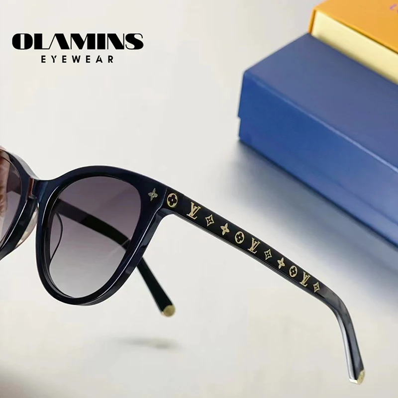 

OLAMINS Fashion Oval Sunshade For Women Modern Female Sunglasses Personal Spectacle Elegant Luxury Sun Glasses Anti Ultraviolet