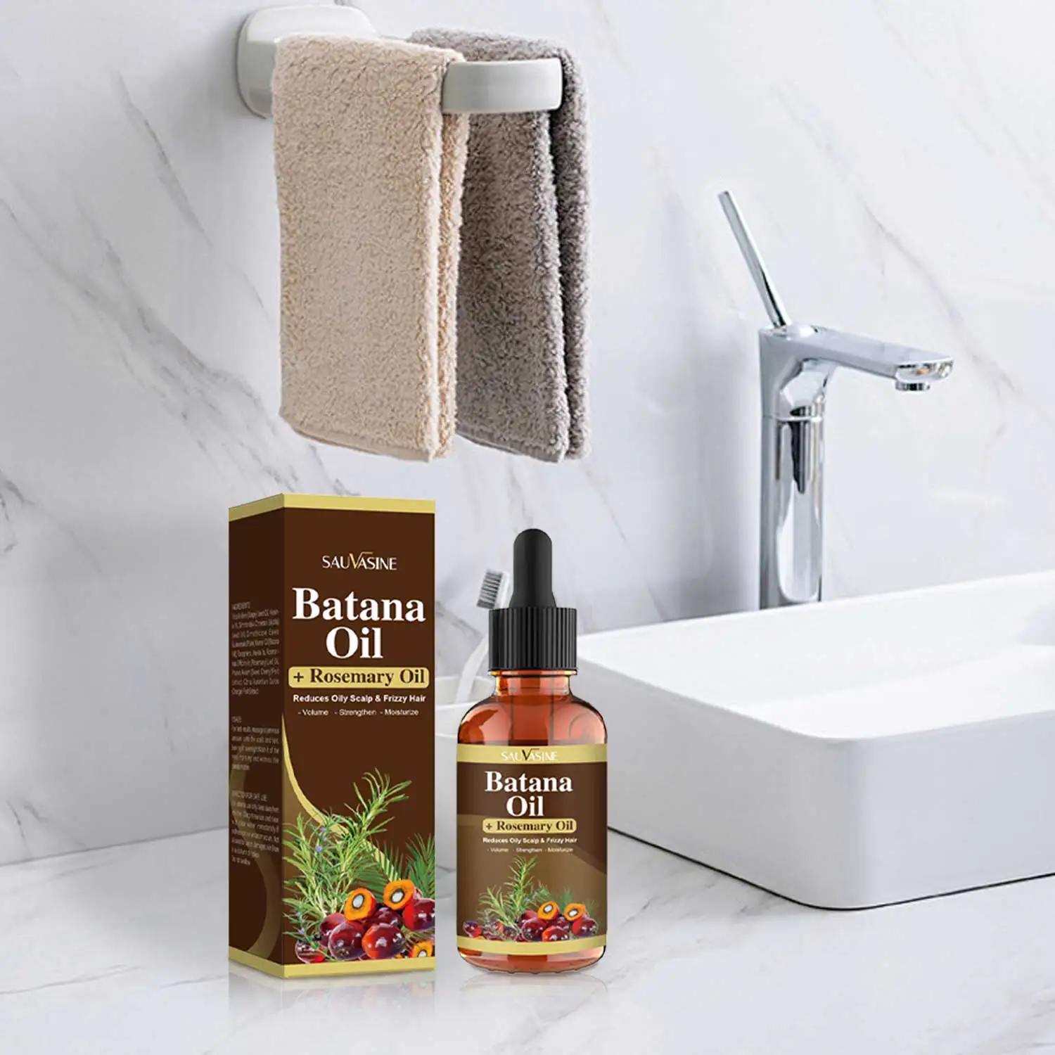 Hair essence oil hair growth oil hair oil 30ML Batana Oil with Rosemary for Hair Growth Reduce Hair Loss Organic Oil for Strengthening Scalp Moisturizing Care