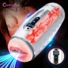 Double Head Male Masturbators Smart Heating Vibrating Sucking Masturbation Cup for Man Artificial Vagina Sex Toy for Men 1