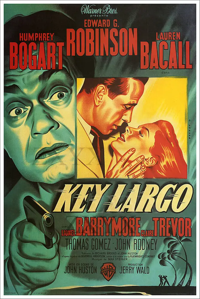 Key Largo Humphrey Bogart Vintage Movie Poster